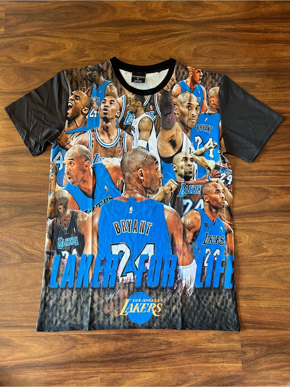 Kobe Bryant 24 Lakers Graphic Tee - Blue/Black